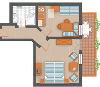 Grunriss Ferienwohnung 1